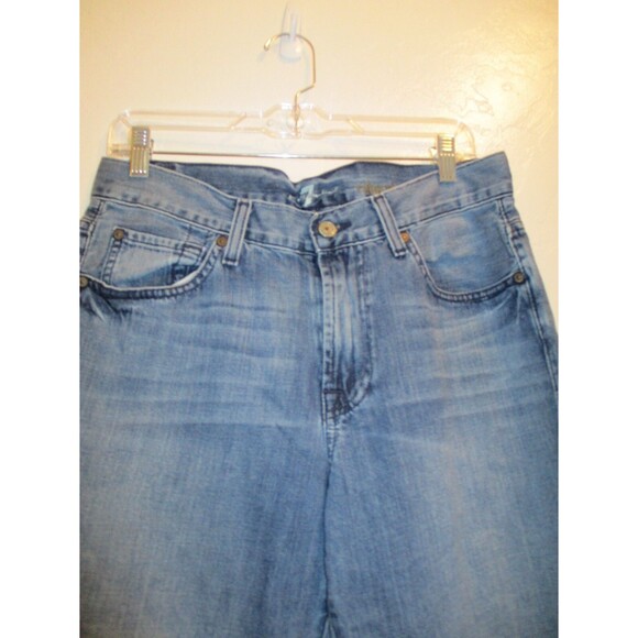 7 For All Mankind Mens Sz 31x30 Relaxed Bootcut Jeans Medium Wash 100% Cotton - Picture 4 of 6